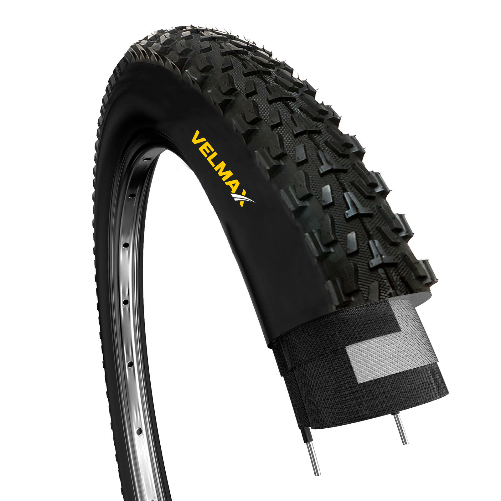 26 gravel bike tires VELMAX 26 x 2.35 Tyre 57-559 MTB Hybrid Offroad Gravel Mountain Bike B