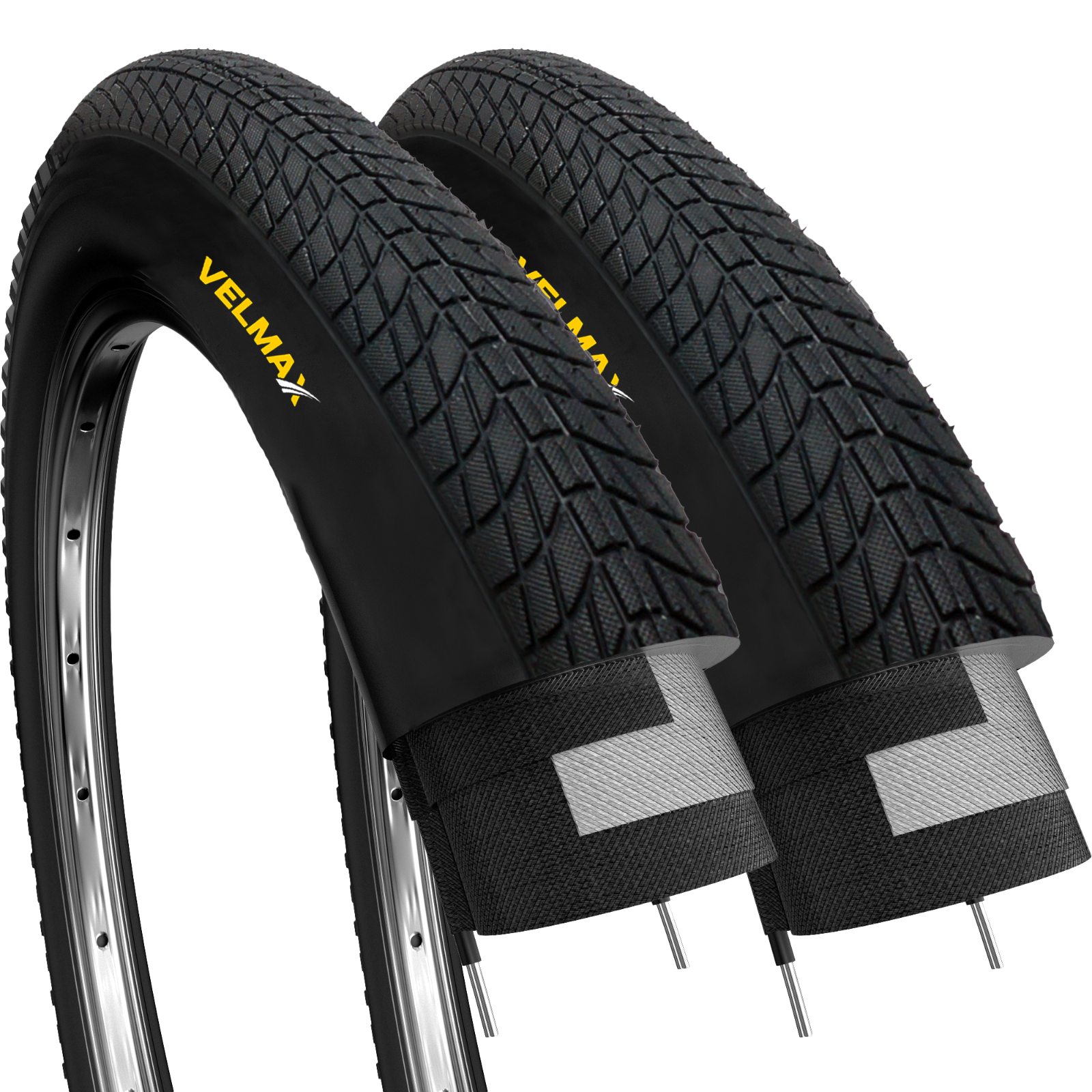 VELMAX 2x 20 x 1.75 Tyres 47-406 Kids Child BMX Bike Folding Bicycle (PAIR)