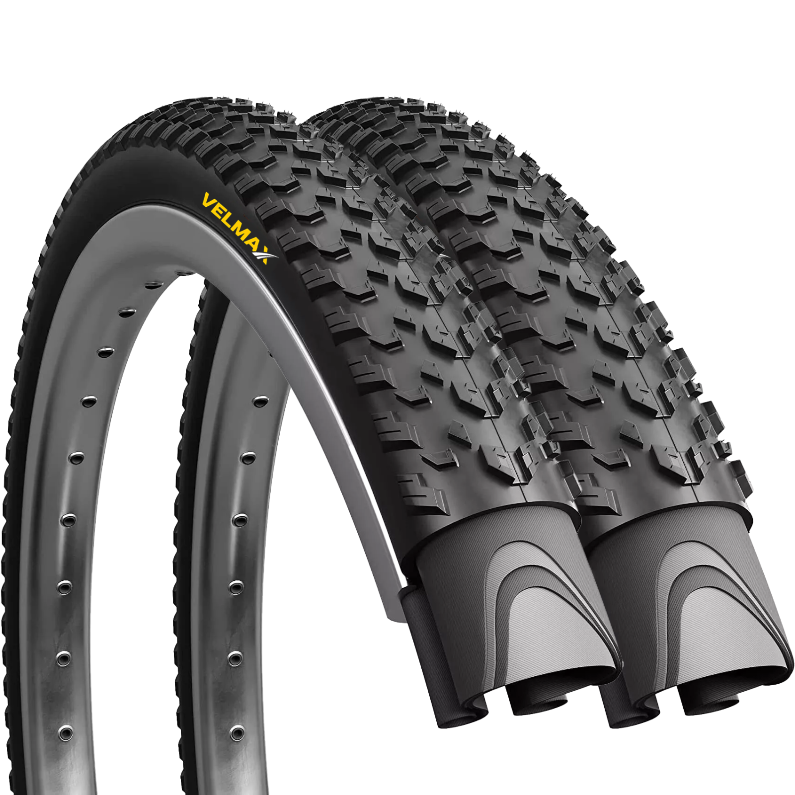 VELMAX 2x 27.5 x 2.10 Tyre 54-584 Gravel Hybrid Dirt MTB Mountain Bike (PAIR)