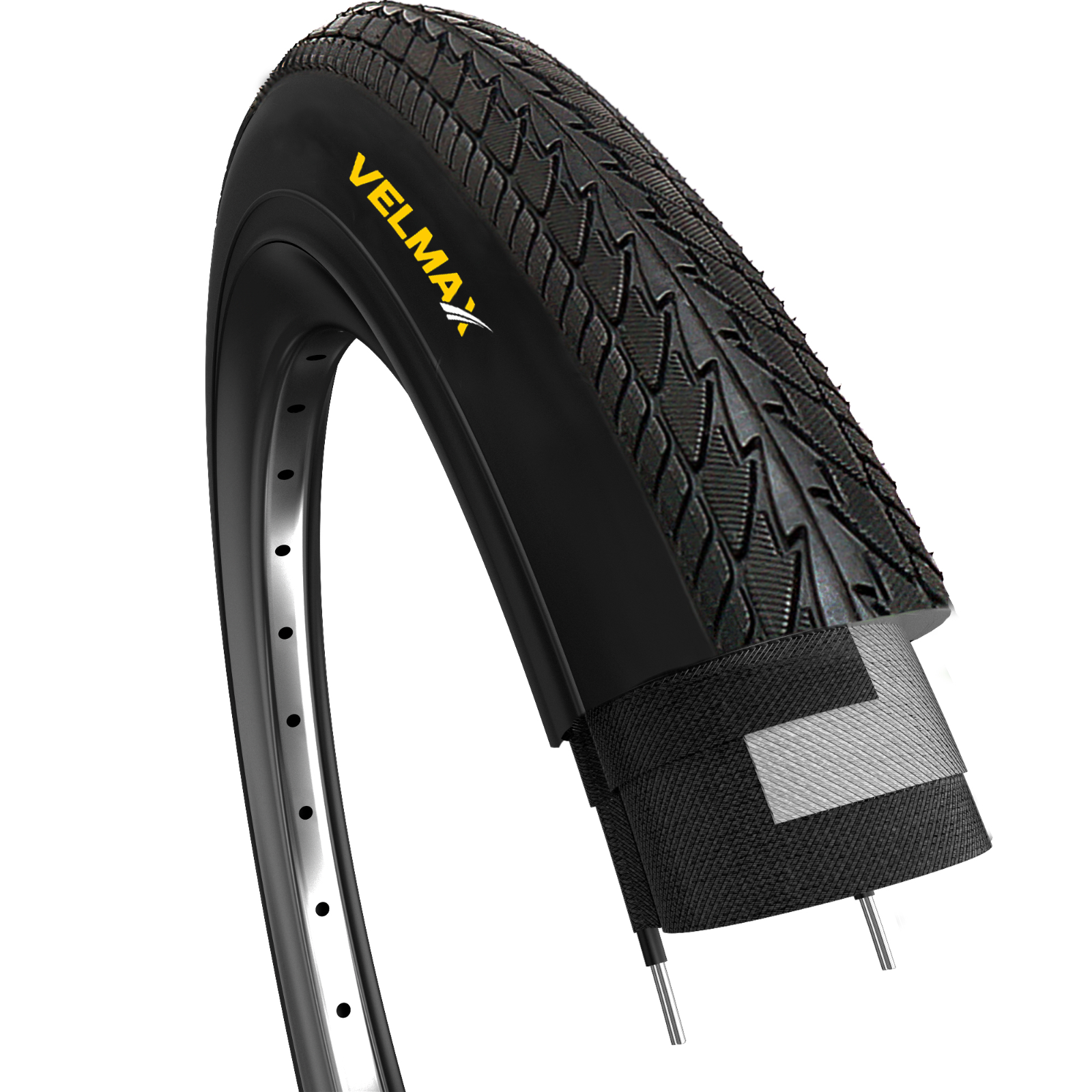 VELMAX 26 x 1.50 Tyre 40-559 Slick Road Cycle City Hybrid Bike Bicycle