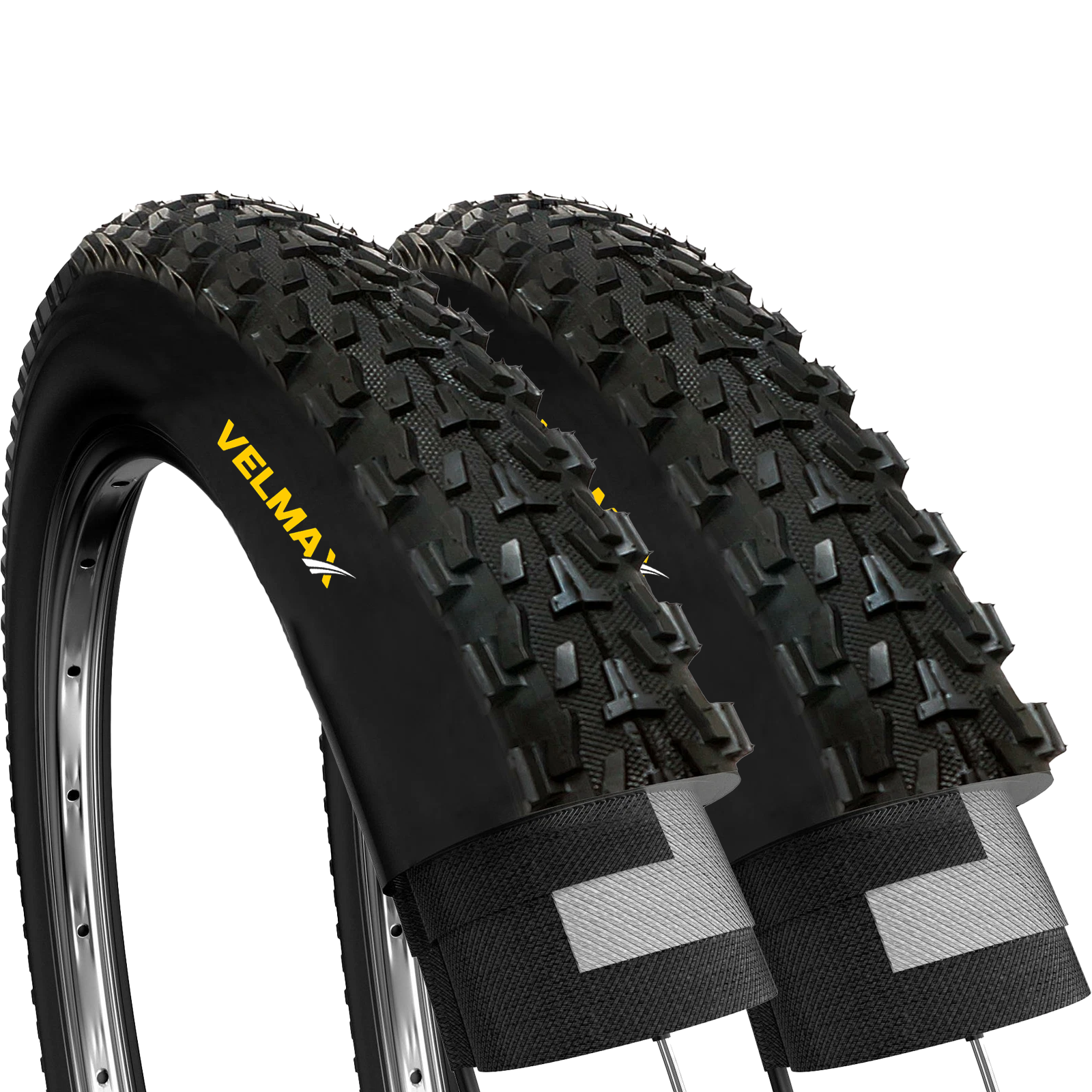 VELMAX 2x 26 x 2.35 Tyres 57-559 MTB Hybrid Gravel Mountain Bike Bicycle (PAIR)